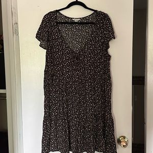 American Eagle ditsy floral tiered minidress